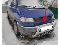 Transporter T4 Нижня зимова решітка радіатора матова на пряму морду