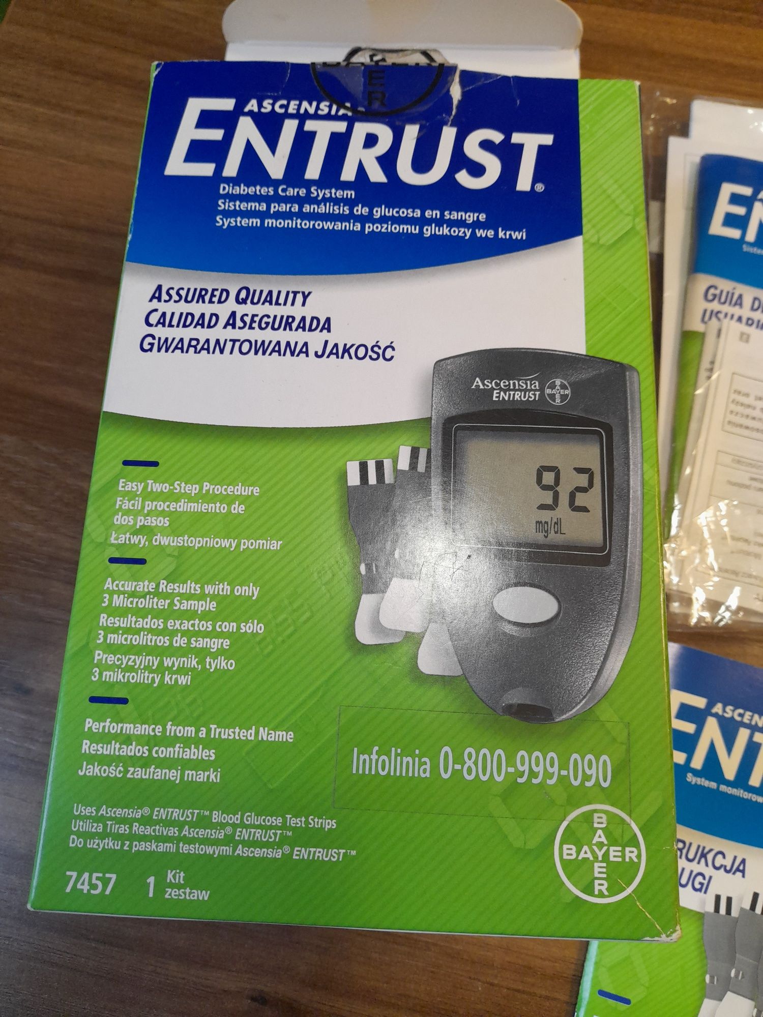Glukometr System monitorowania poziomu glukozy we krwi Entrust Bayer