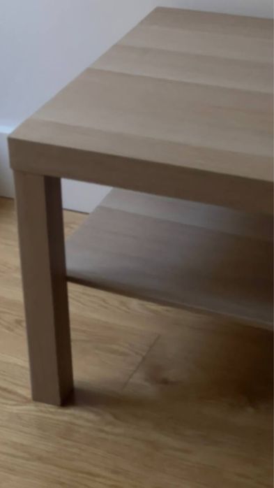 LACK Mesa de centro, ef carvalho c/velatura branca, 90x55 cm