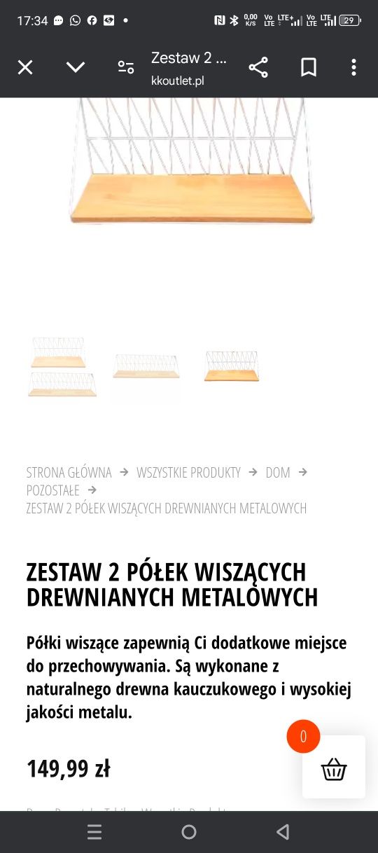 Sprzedam nowe półki wiszące