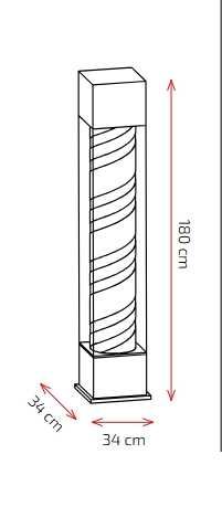 Polo Barbeiro 180cmx34cmx34cm