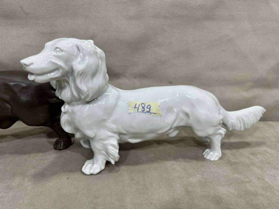 Figurka porcelanowa Jamnik Miśnia