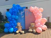 Baby shower gender Reveal party ścianka girlanda balony dekoracja