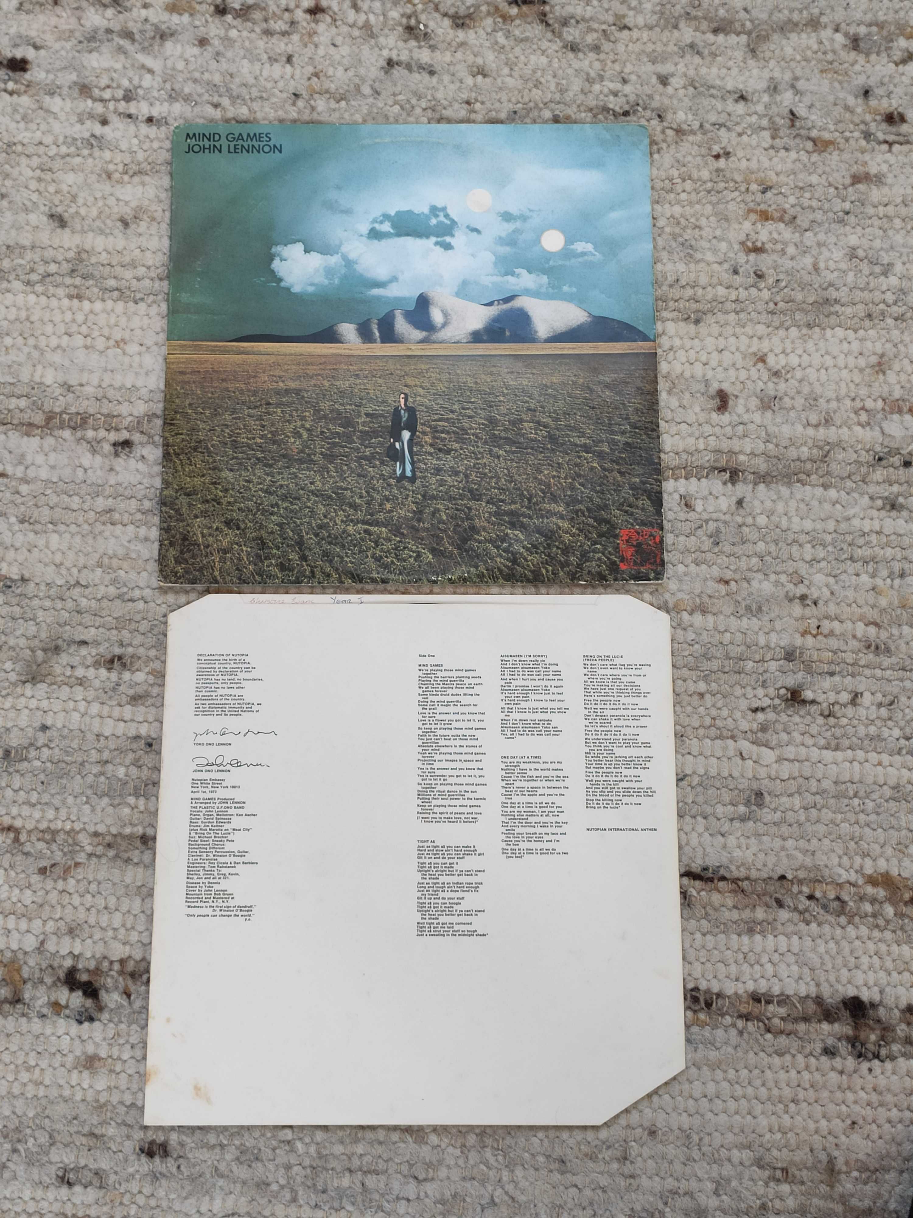 John Lennon LP Mind Games, 1. wyd. ang. 1973, winyl The Beatles