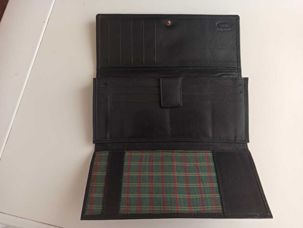 Кожаный кошелёк Quality Leather  21*10 см має дефект підкладки