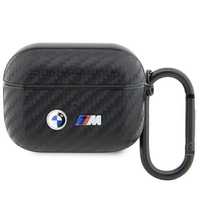 Etui Bmw Bmapwmpuca2 Na Airpods Pro - Czarne Carbon Double Metal Logo