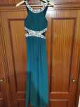 Vestido cerimónia verde escuro