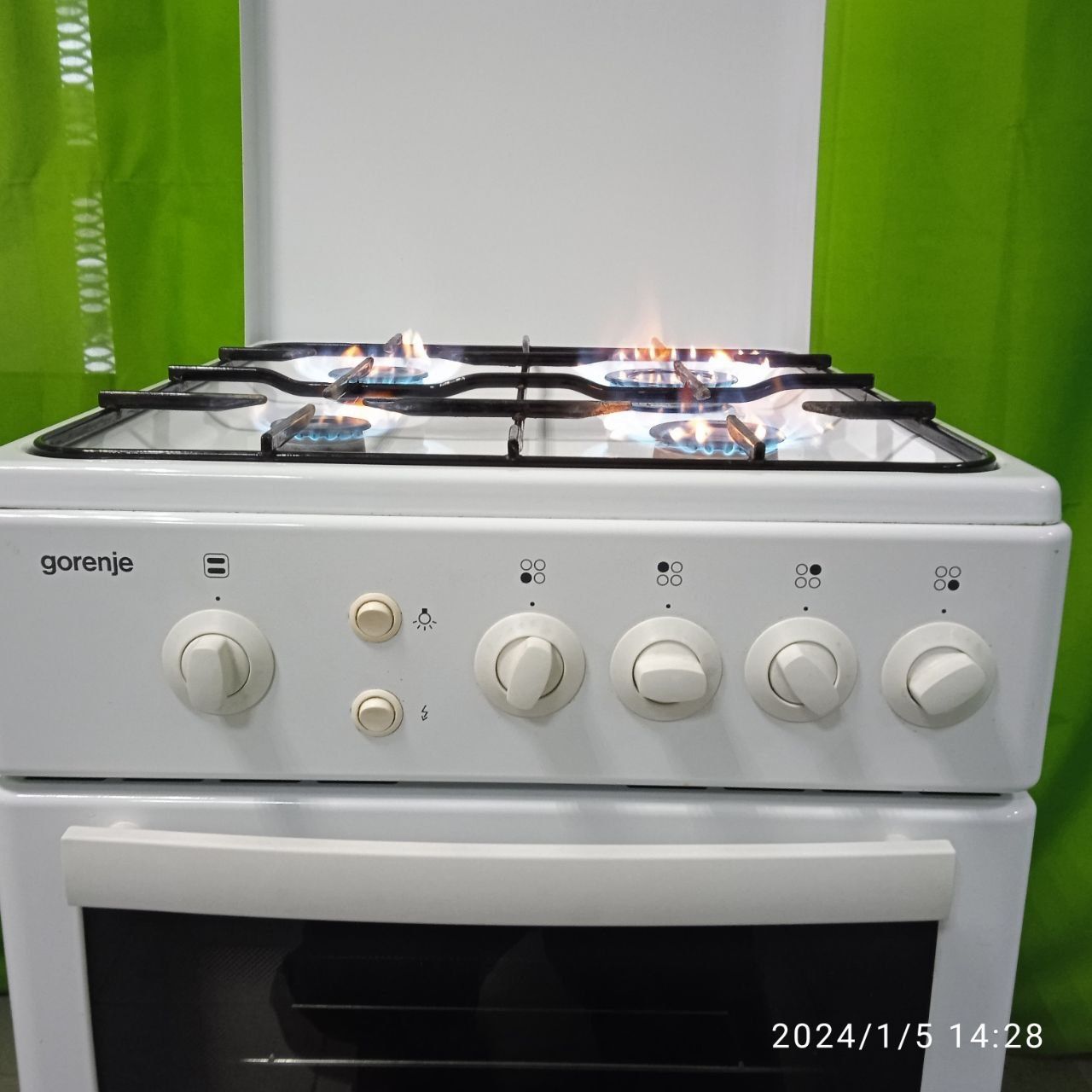 Газова плита б/в Gorenje 50/60 поджигом, духовка газовая подсветкой ви