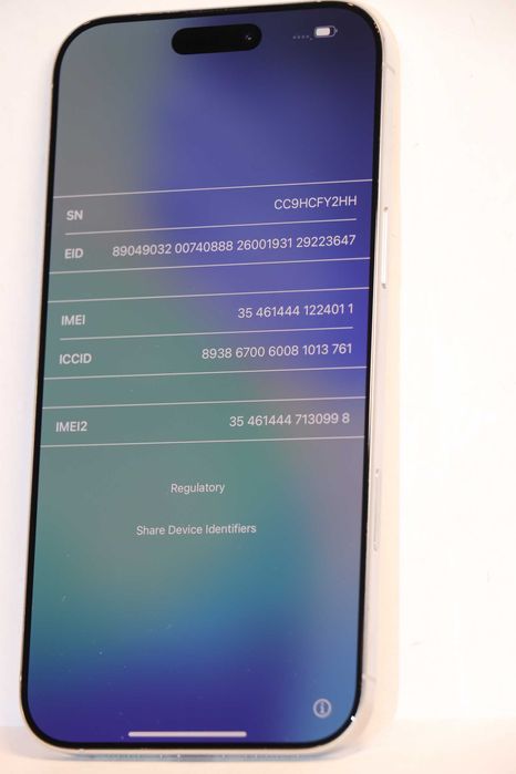 Apple iPhone 16 Pro Max 256GB White Titanium, заблокирован по ID!