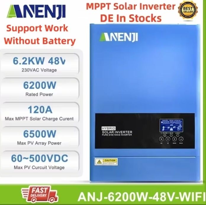 Inversor hibrido de 48v 6200w NOVO
