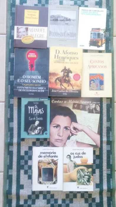 Conjunto +70 livros autores portugueses lusofonos