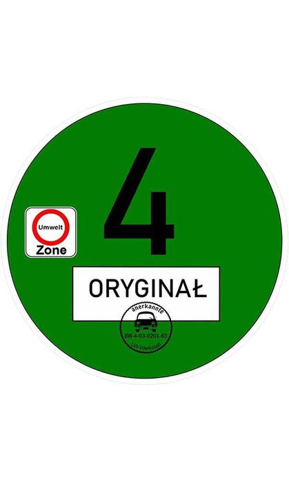 Plakietka Ekologiczna EURO 4