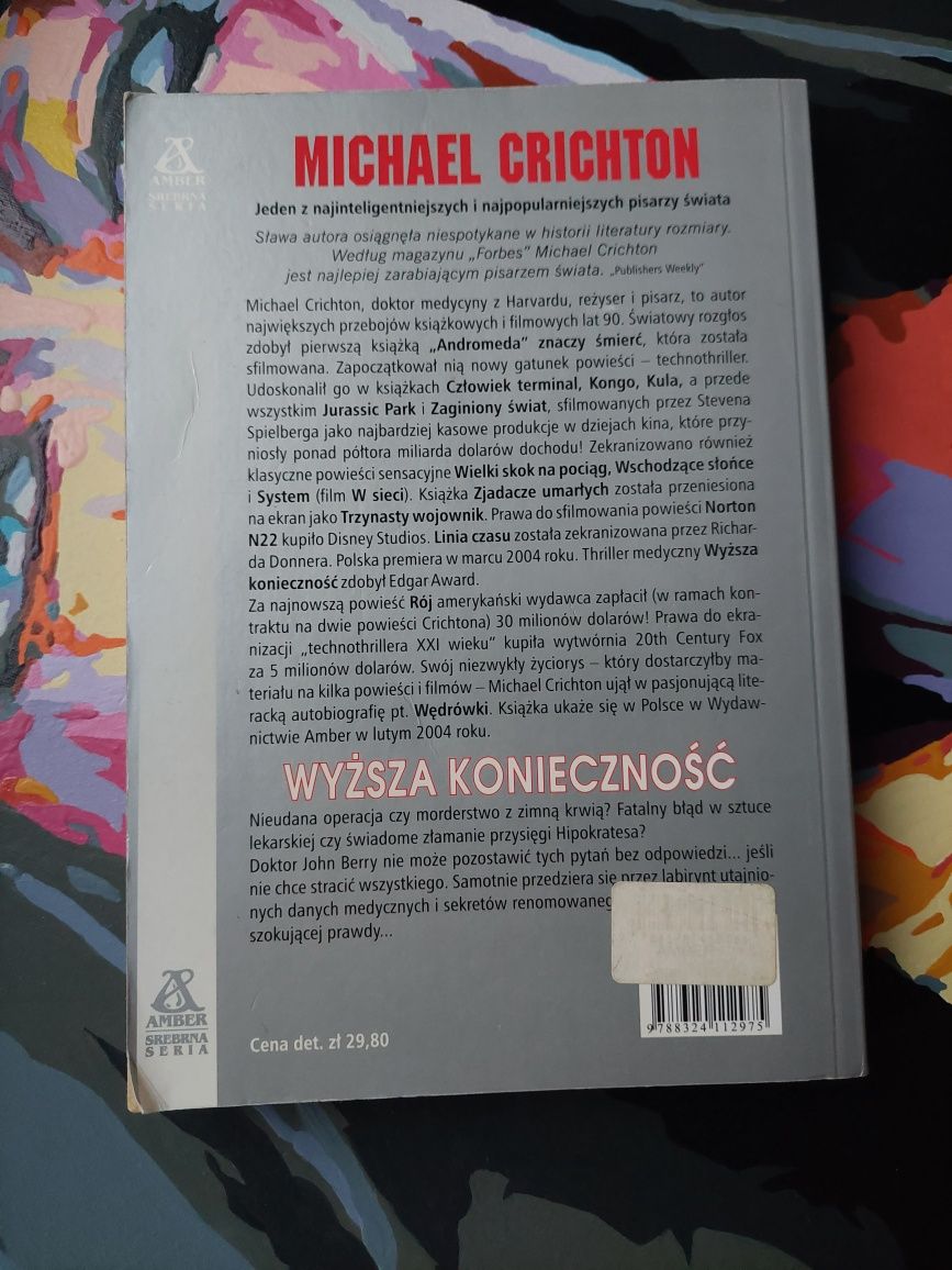 Książka Wyższa konieczność Michael Crichton