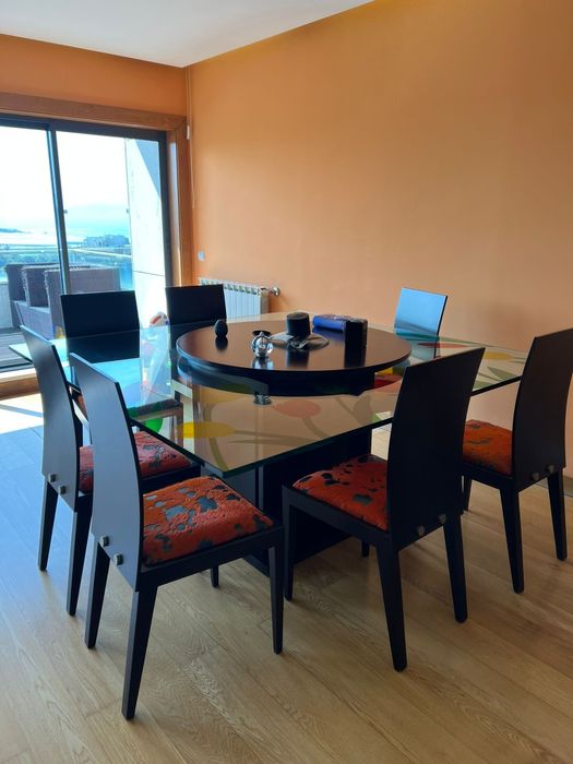 Mesa tampo vidro 3cm zona de Gaia