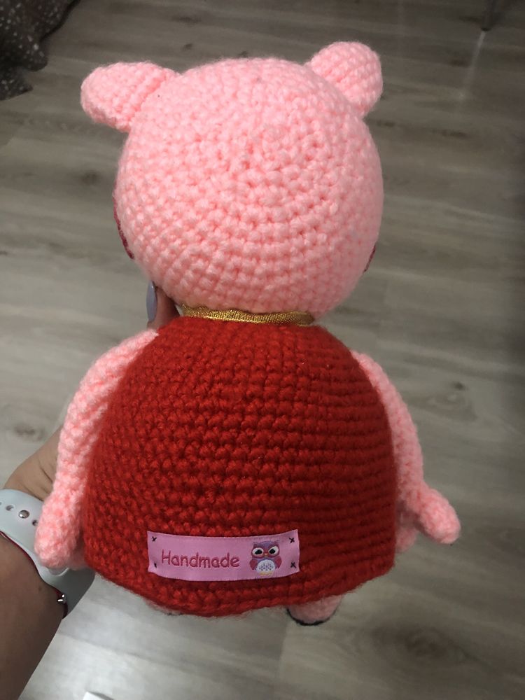 Świnka Peppa na szydełku maskotka amigurumi hand made