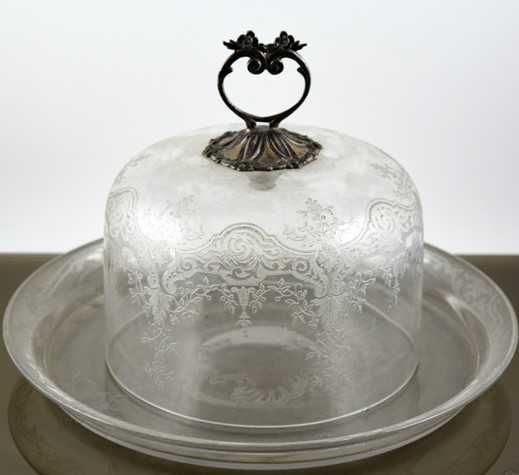 Queijeira em Cristal e Prata