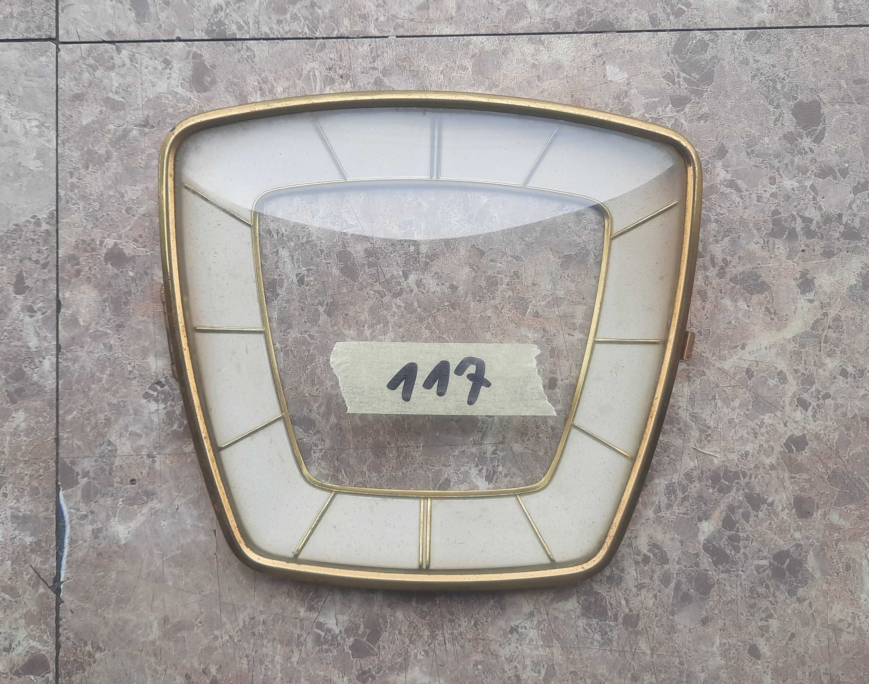 117 Drzwiczki front ramka tarcza zegara szyba szkło wypukłe 15x13,7cm