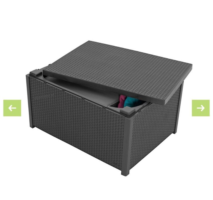 Stolik ogrodowy ze schowkiem ARICA 79x59x42 cm - grafit