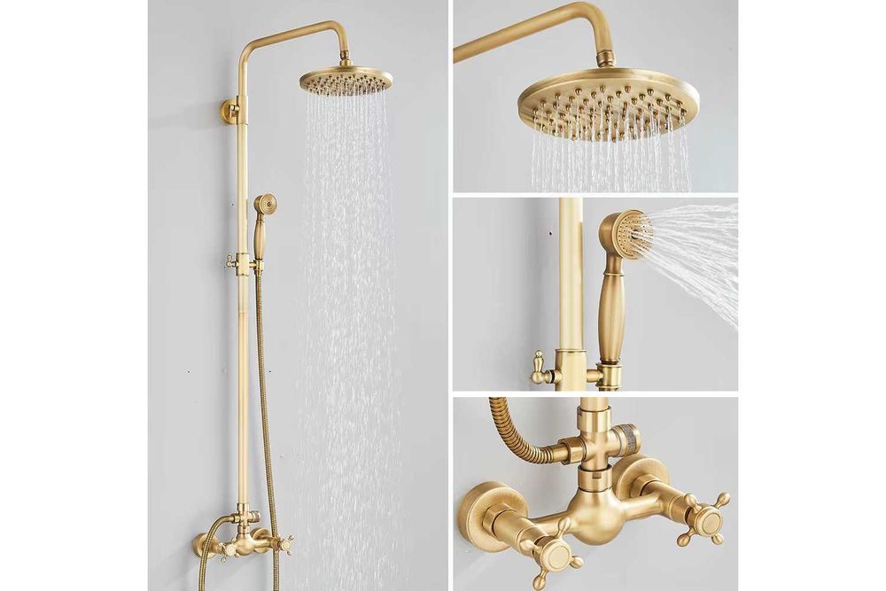 MOSIĄDZ kompletny zestaw prysznicowy z akcesoriami w kolorze antycznym