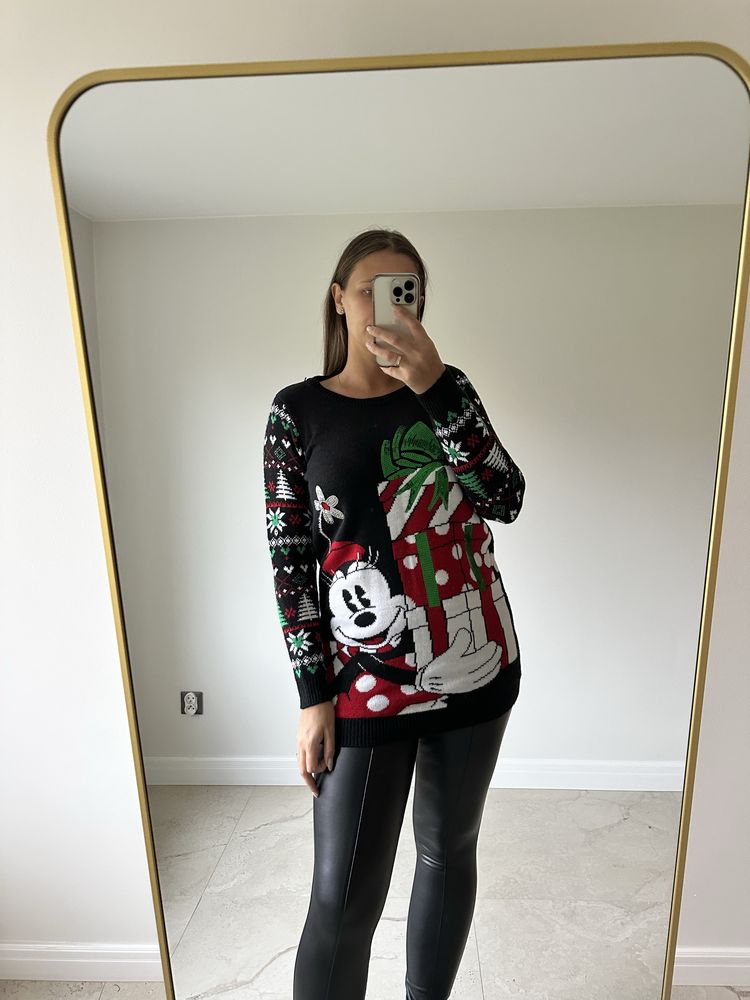 Sweterek swiąteczny rozmiar 38 Disney minnie mouse sesja święta