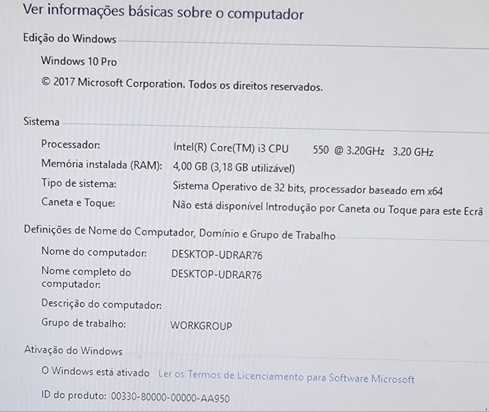 Computor / Torre ( Desktop ) - Windows 10 Pro