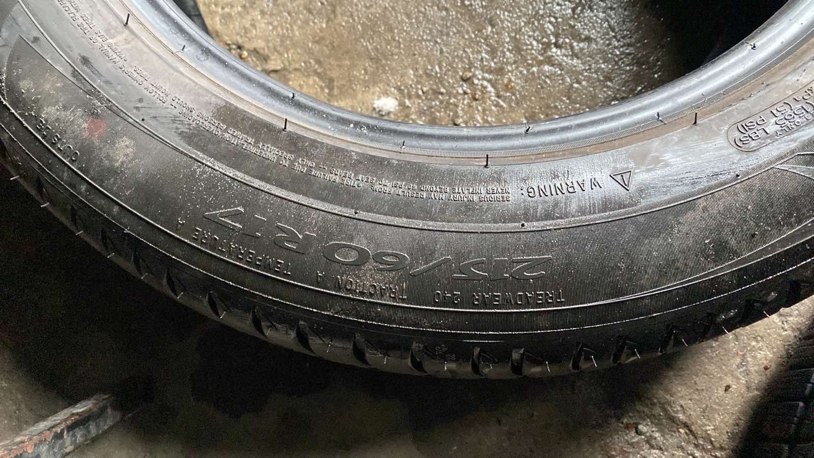 215.60.17 Michelin 4шт лето БУ склад шины резина из Европы 60 R17
