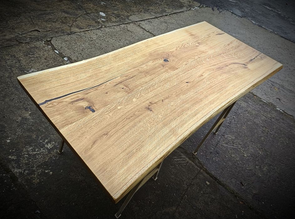 Blat dębowy •live Edge 185x82• na stół biurko ławę