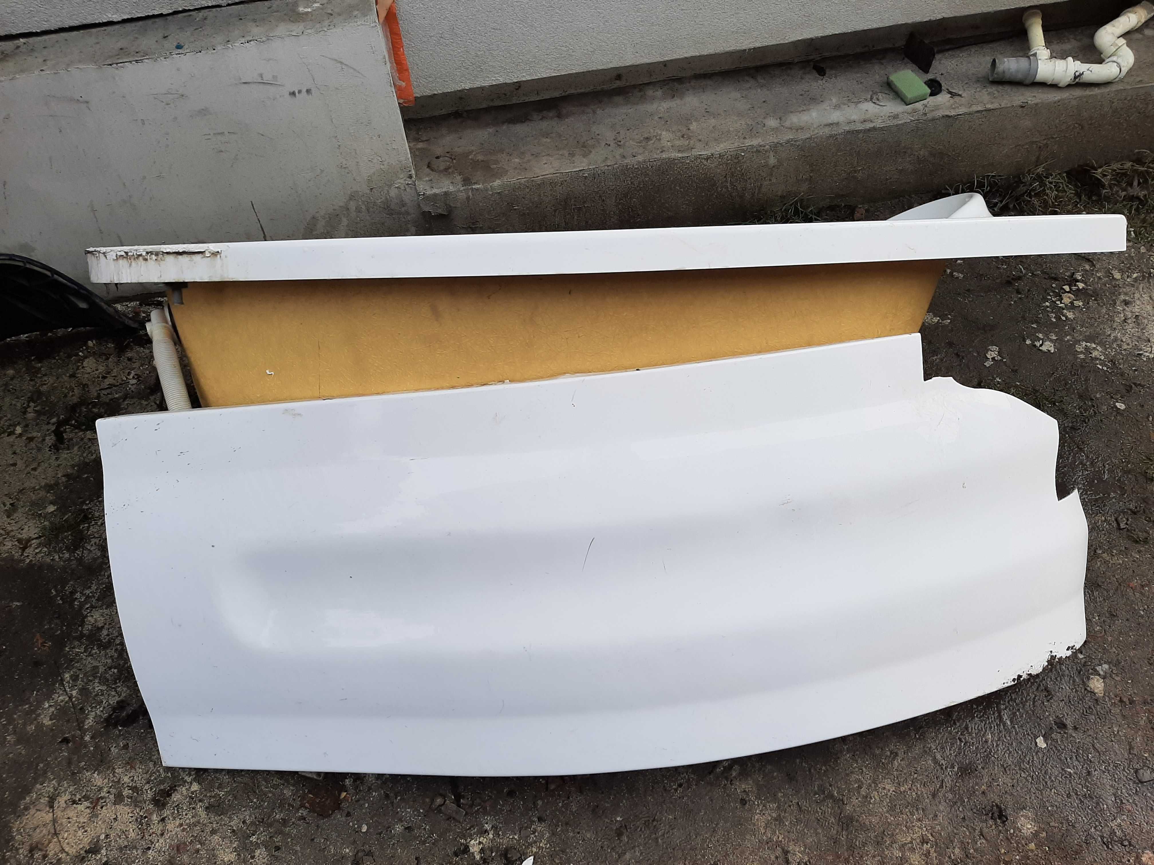 Wanna asymetryczna prawa akrylowa 90x140  Samplast + syfon zadbana