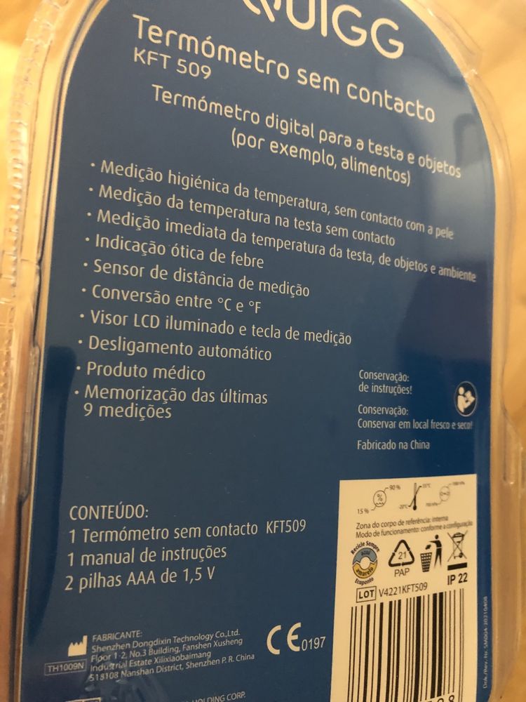 Termómetro sem contacto Quigg
