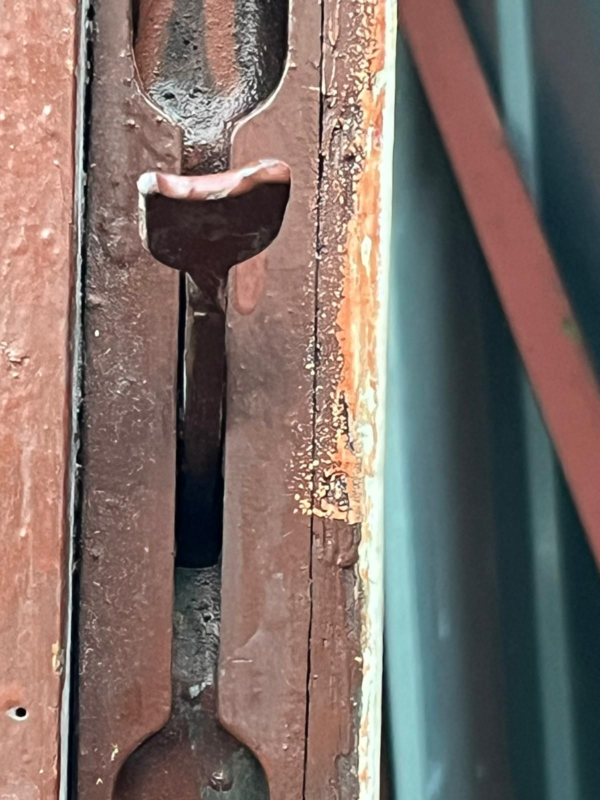 Drzwi drewniane dwuskrzydłowe PRL