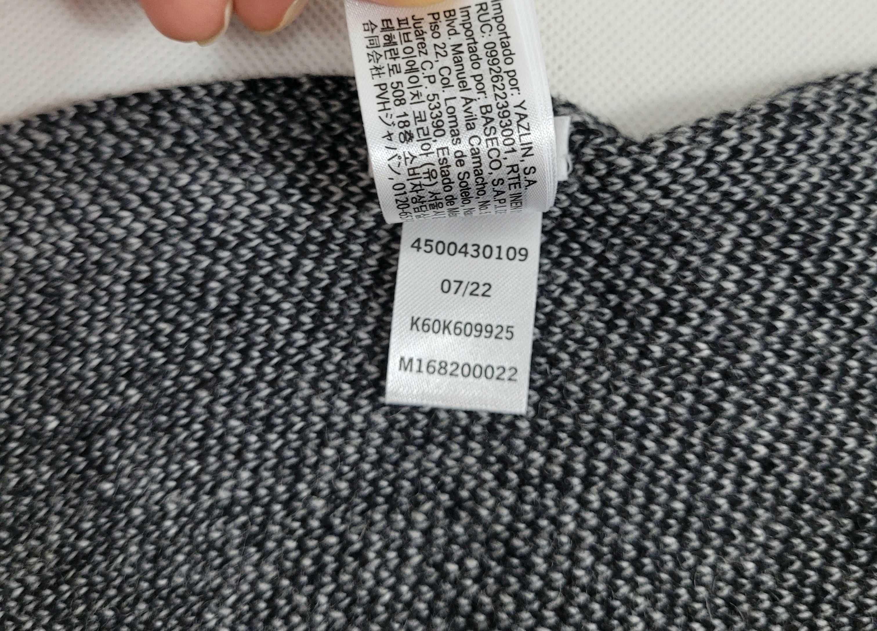 CALVIN KLEIN Szal męski K60K609925 WEŁNA i KASZMIR - Wyprzedaż