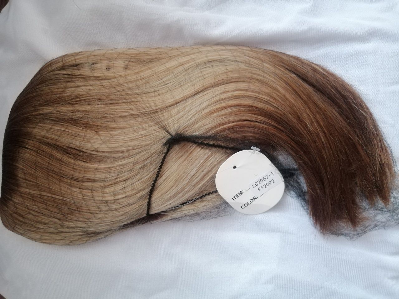 Nowa peruka damska z grzywka blond braz  ombre
