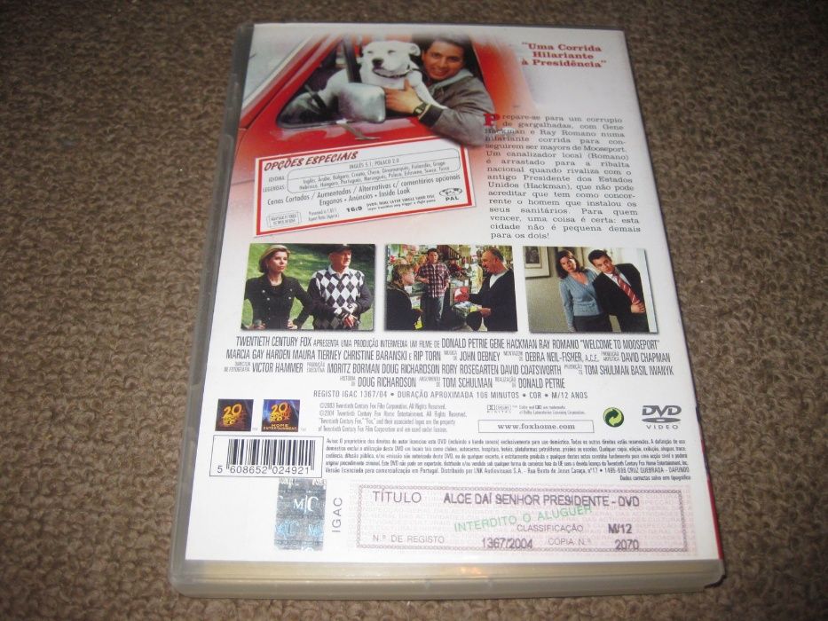 DVD "Alce Daí,Sr. Presidente"com Gene Hackman/Raro!