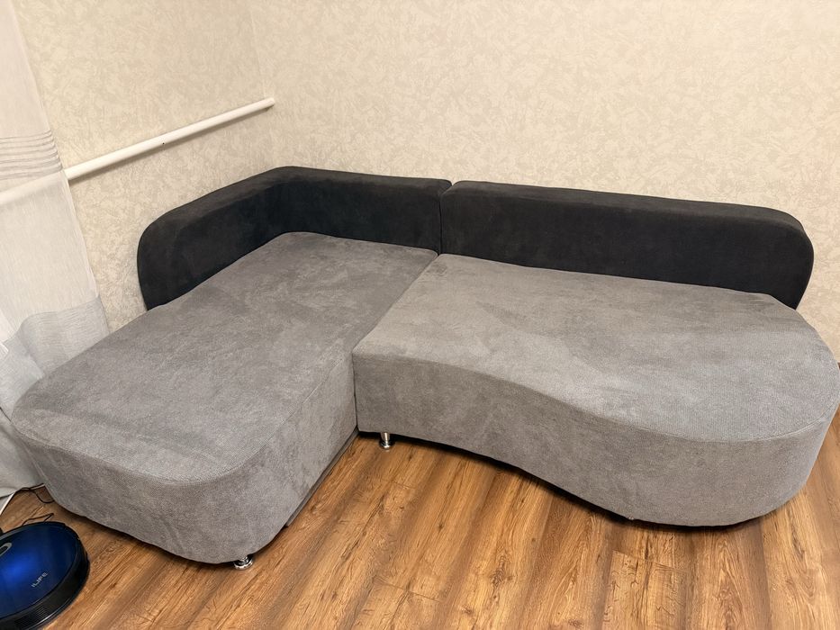Кутовий розкладний диван як новий | Велюр + ніші для білизни