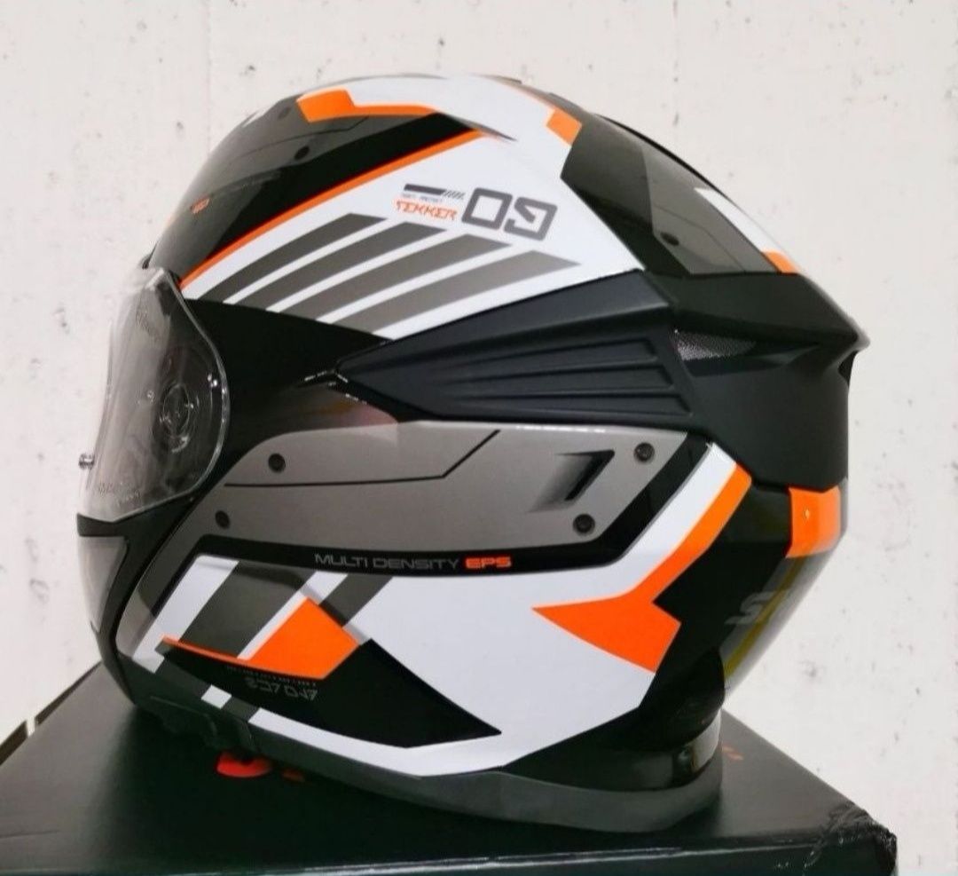 Capacete SMK Tourleader Laranja / Branco ( L )( NOVOS )