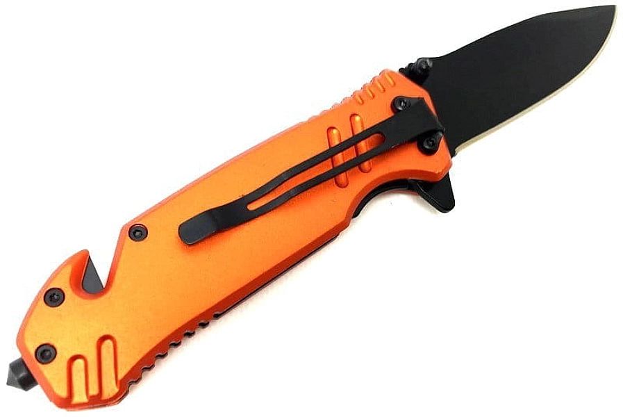 Nóż ratowniczy dla ratownika medycznego 3w1 orange Kandar