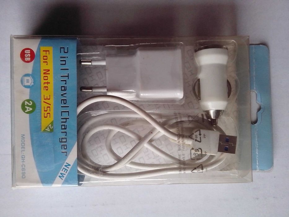 Carregador de Viagem 2 em 1 para Samsung Galaxy Note 3/55 (Novo)