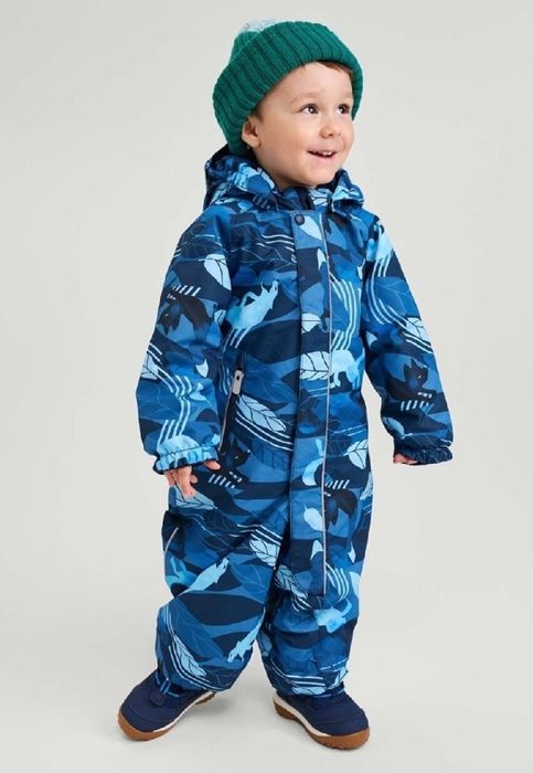 Kombinezon zimowy "Puhuri" niebieski 86 92, wodoodporny ocieplany deep