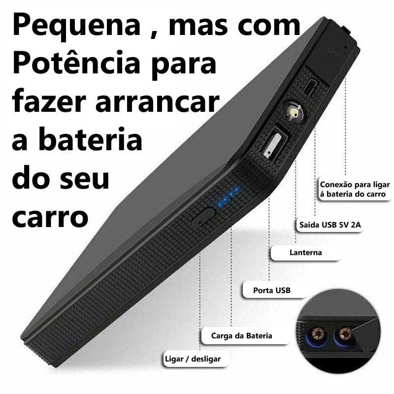 Power Bank com carregador bateria arrancador jump starter booster USB