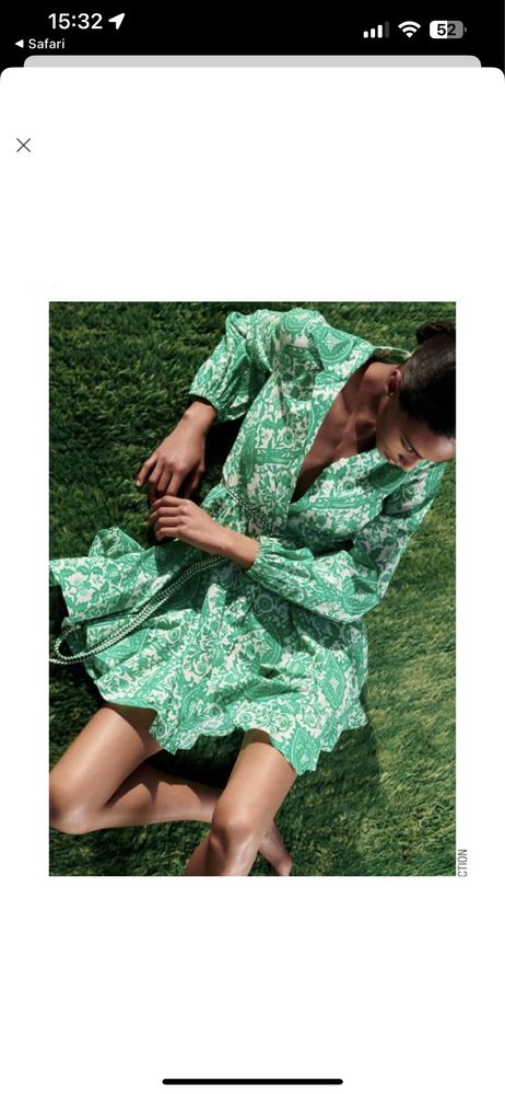 Зелене плаття Zara