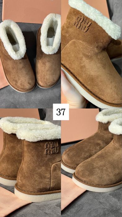Чоботи хутро Miu Miu