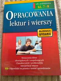 Książka opracowania lektury i wierszy klasa 7 i 8