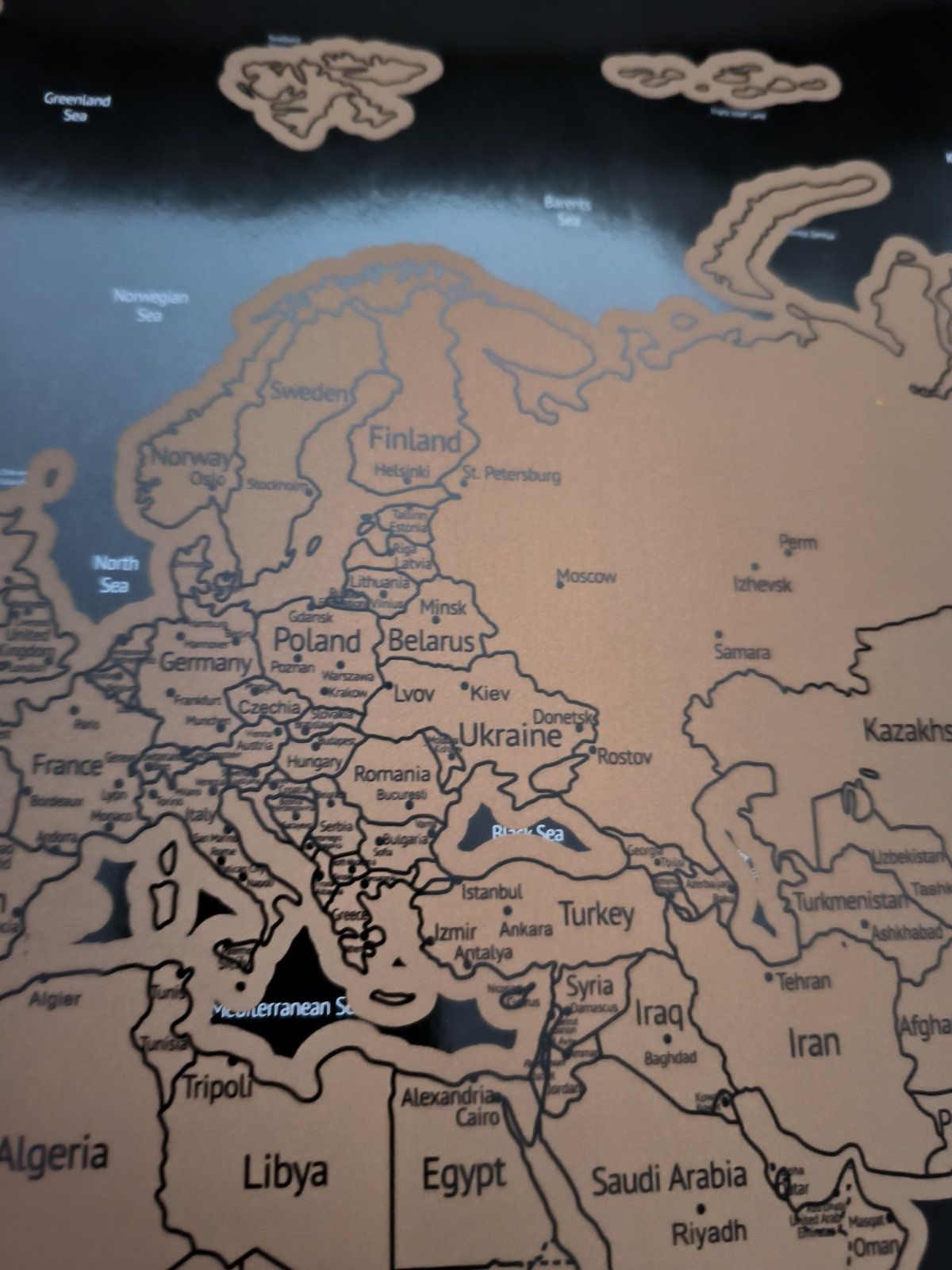 Скретч-карта світу TRAVEL MAP