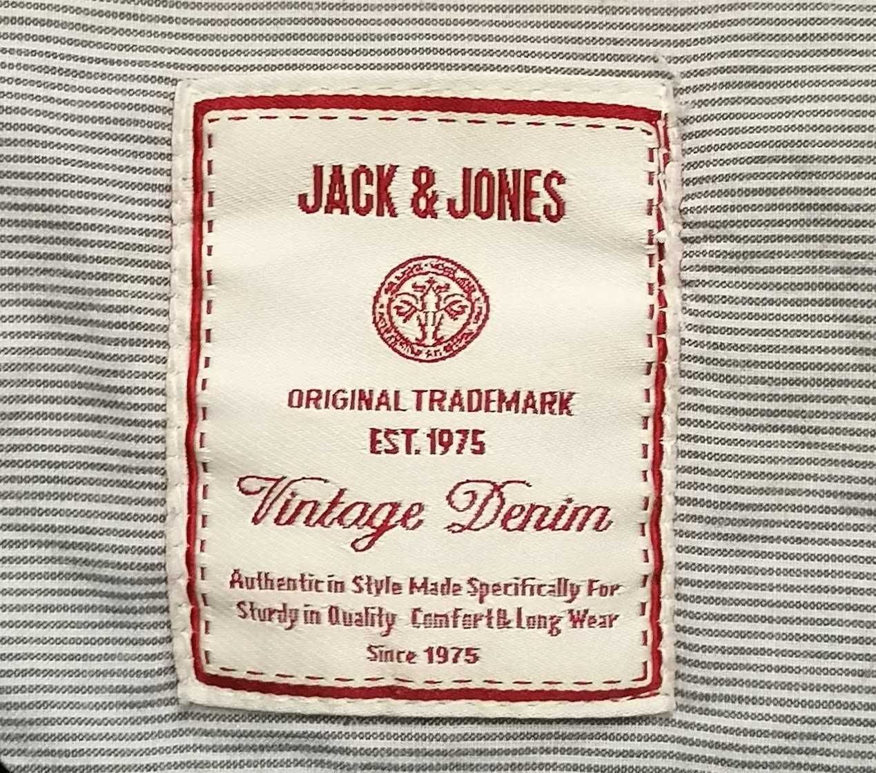H)JACK&JONES koszula paski z haftami Roz.L