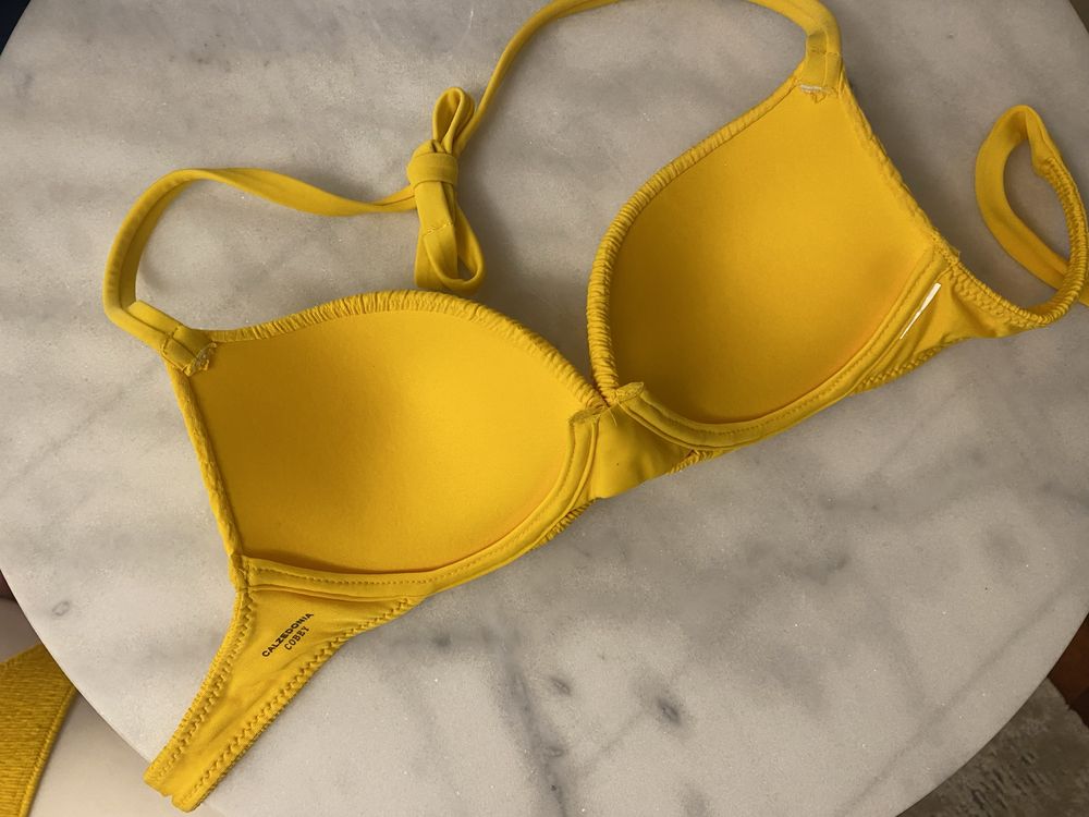 Strój kąpielowy dwuczęściowy żółty Calzedonia