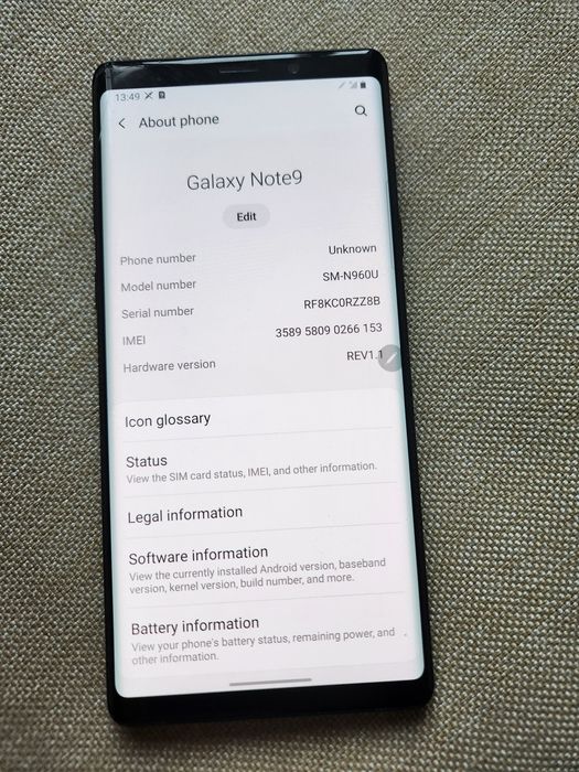 Samsung Galaxy Note 9 _Snapdragon 845 _512gb