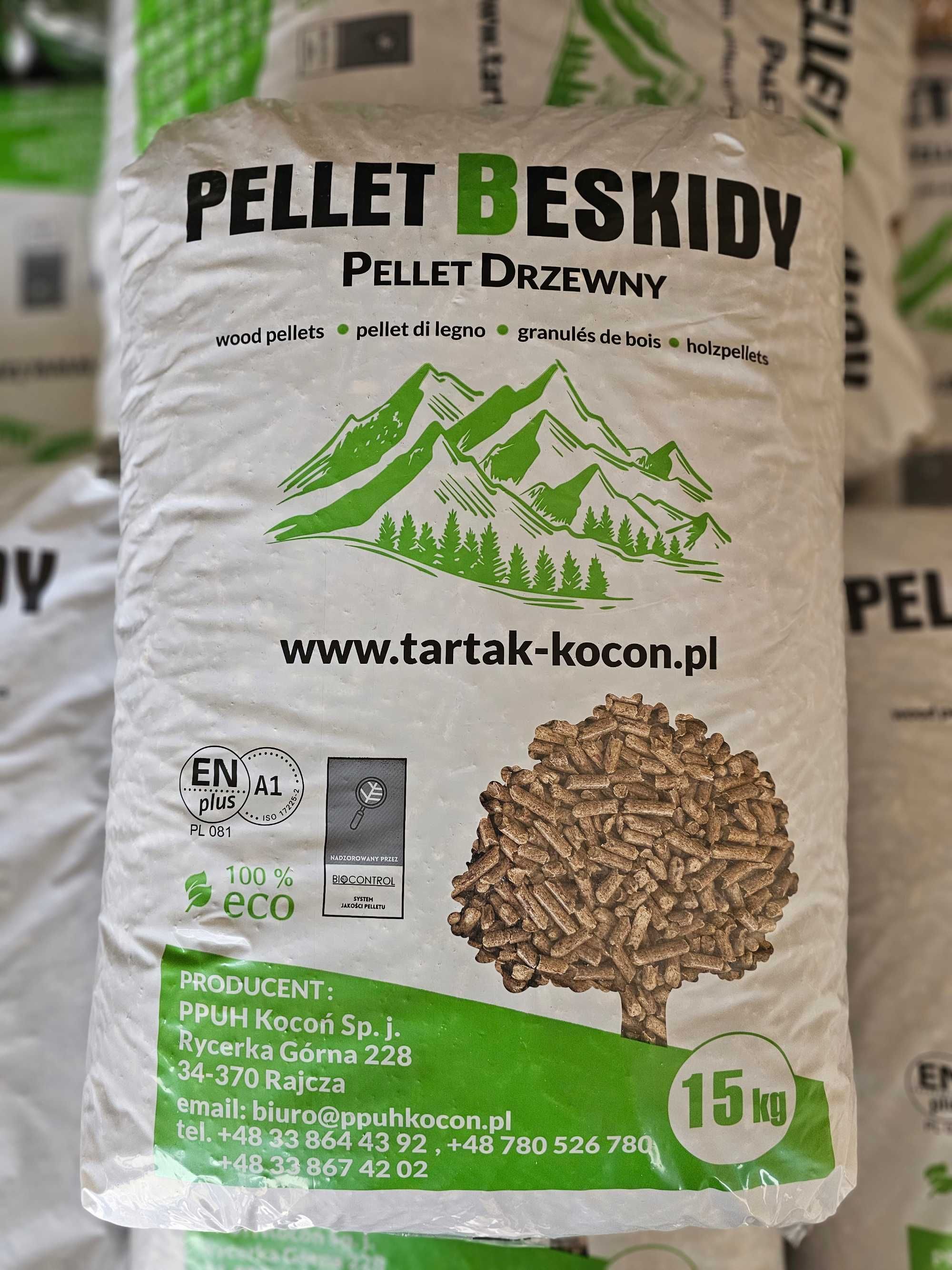 Pellet Beskidy certyfikowany En plus, A1 Transport Gratis!