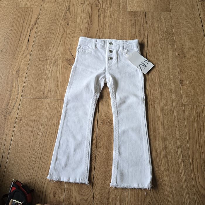 Spodnie Zara 104 skinny flare dzwony dżins jeans bawełna cotton