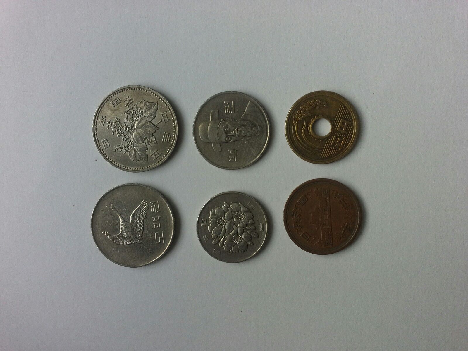 Монеты Япония Южная Корея 5, 10, 100, 500 йен, вон