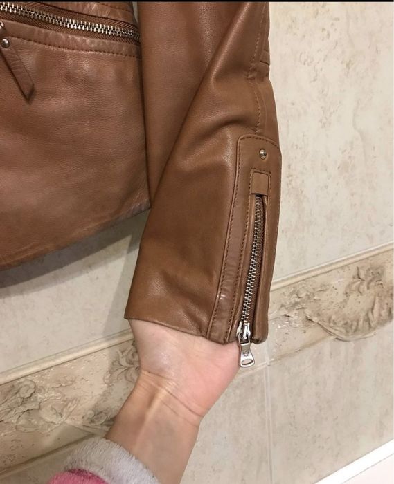 Кожаная куртка Massimo Dutti (массимо дутти) косуха, кожанка, курточка